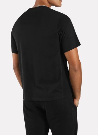 Reebok 100253069 SILICONE BADGE T-SHIRT Siyah Yuvarlak Yaka Regular Fit Düz Erkek T-Shirt