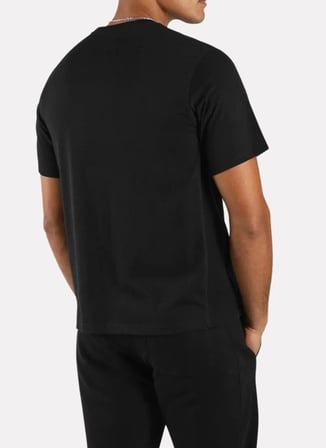 Reebok 100253069 SILICONE BADGE T-SHIRT Siyah Yuvarlak Yaka Regular Fit Düz Erkek T-Shirt