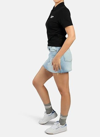 Reebok 100253300 ID FITTED POLO Siyah Polo Regular Fit Düz Kadın T-Shirt