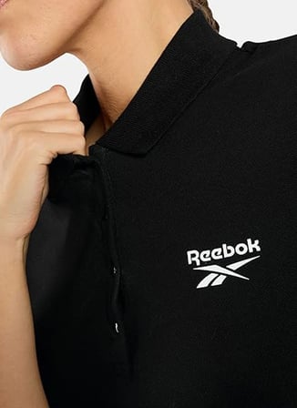 Reebok 100253300 ID FITTED POLO Siyah Polo Regular Fit Düz Kadın T-Shirt