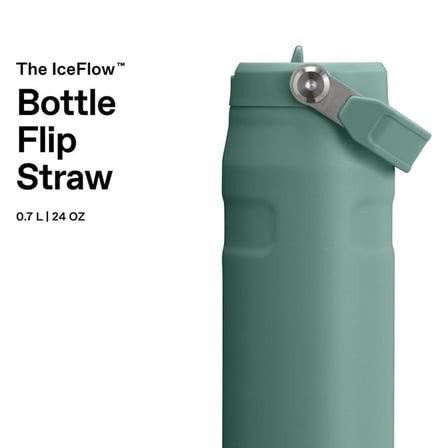 Stanley The IceFlow Aerolight Flip Straw 2.0 Pipetli Termos Su Şişesi 0.7 Lt Yeşil -1200185000539