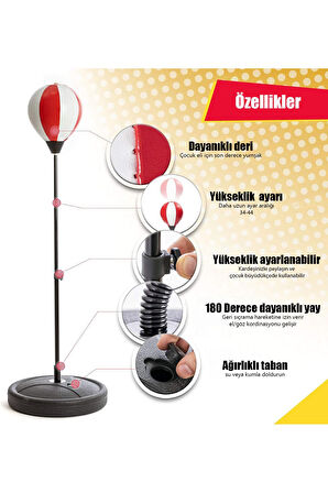 Al1200-rw Çocuk Boks Seti Şişme Ayaklı Boks Torbası Ve Box Eldiveni 70cm-110cm Ev Boks Seti