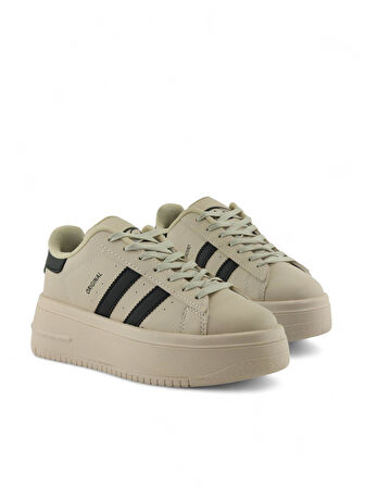 Kadın Yüksek Termo Taban Günlük Sneaker Spor Ayakkabı