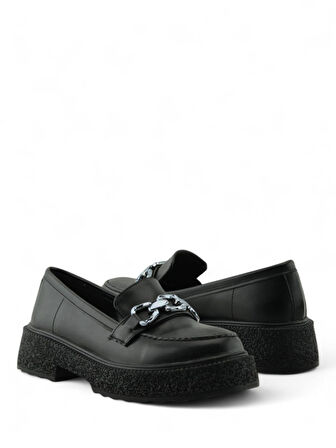 Kadın Loafer Makosen Casual Tokalı Günlük Ayakkabı
