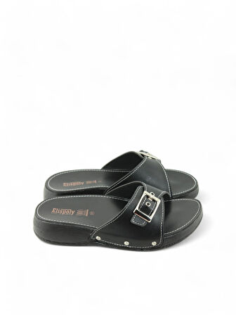 Kadın Kalın bantlı Tokalı Terlik