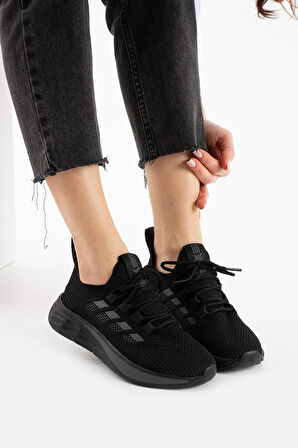 Kadın Hafif Taban Triko Sneaker Spor Ayakkabı