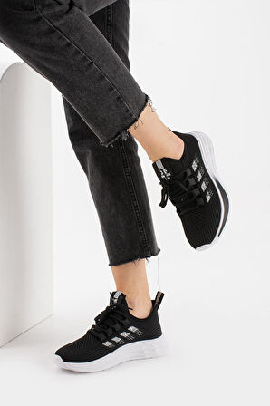 Kadın Hafif Taban Triko Sneaker Spor Ayakkabı