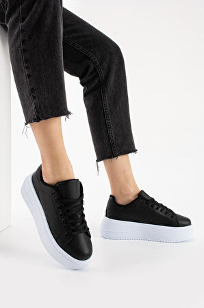 Yüksek Taban Düz Rahat Sneaker Spor Ayakkabı