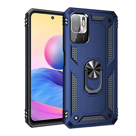 Gpack Xiaomi Redmi Note 10 5G Kılıf Vega Tank Standlı Yüzüklü Mıknatıslı