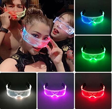 Led ışıklı gözlük neon aydınlatma Light Up gözlük Parti Kostüm DJ dekor sahne eğlence