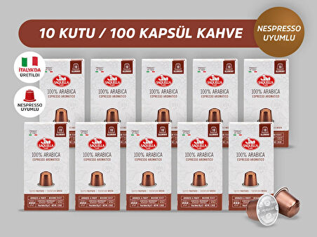 Saquella %100 Arabica Kapsül Kahve 100 Adet 10’lu Set
