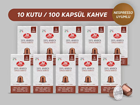 Saquella %100 Arabica Kapsül Kahve 100 Adet 10’lu Set