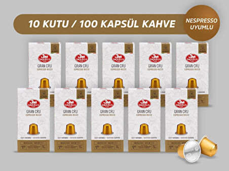 Saquella Grand Cru Kapsül Kahve 100 Adet 10’lu Set