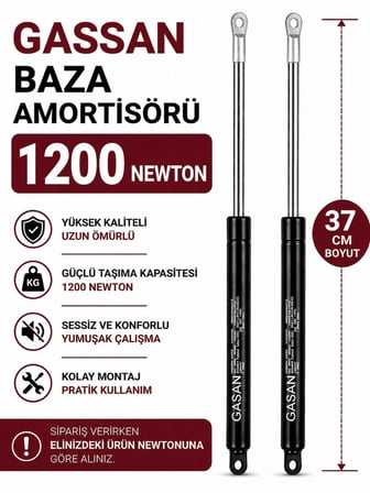 GASSAN 1200 NEWTON AMORTİSÖR NOT:BOYUT 37 CM DİR