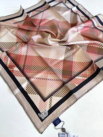 Levidor Tivil İpek Eşarp 48916 Vizon Karışık Desen