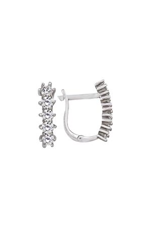 Zirkon Taşlı 925 Ayar Gümüş Küpe - K010901