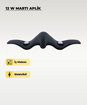 12 W. Martı Aplik 3200K Sarı Işık