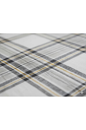 Makiteks %100 pamuklu ekose çizgili 120x200+50x70 cm tek kişilik lastikli çarşaf takımı
