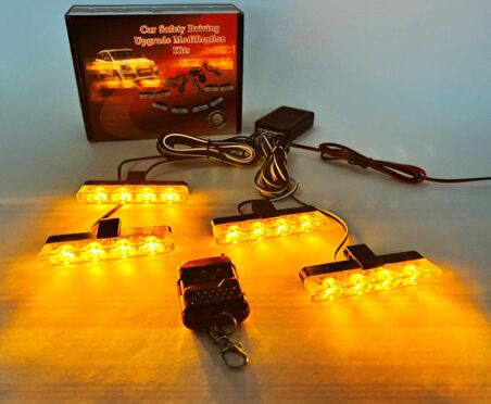 PANJUR ÇAKAR LAMBA UZAKTAN KUMANDALI 4X4 LED Lİ SARI SARI RENK