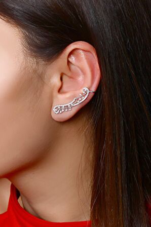 Zirkon Taşlı 925 Ayar Gümüş Küpe - K021801