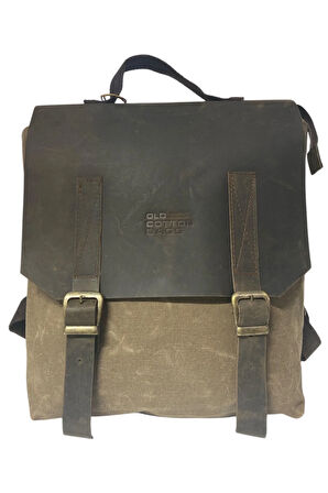 Vintage Kanvas Su Geçirmez Design Unisex Laptop Bölmeli Gezi Okul Seyahat Kamp Sırt Çantası 29x35cm
