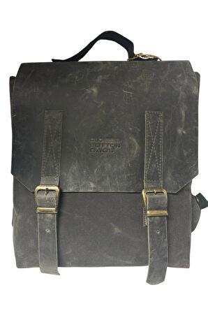 Vintage Kanvas Su Geçirmez Design Unisex Laptop Bölmeli Gezi Okul Seyahat Kamp Sırt Çantası 29x35cm