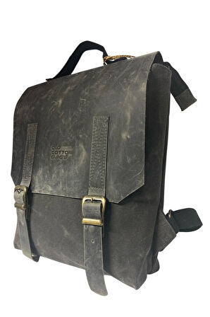 Vintage Kanvas Su Geçirmez Design Unisex Laptop Bölmeli Gezi Okul Seyahat Kamp Sırt Çantası 29x35cm