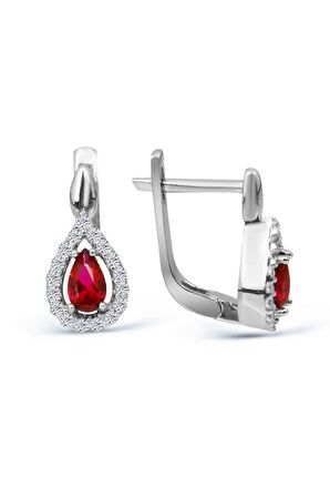 Zirkon Taşlı 925 Ayar Gümüş Küpe - K023801