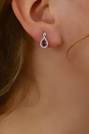 Zirkon Taşlı 925 Ayar Gümüş Küpe - K023801