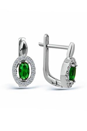 Zirkon Taşlı 925 Ayar Gümüş Küpe - K024201