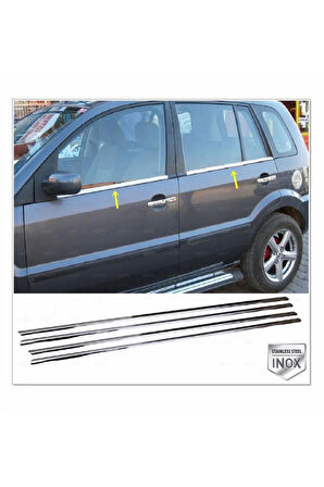 Ford Fusion Krom Cam Çıtası 4 Prç. 2002 Üzeri P. Çelik