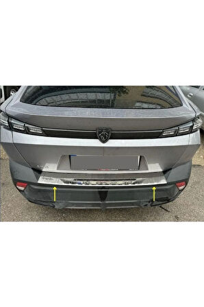 Peugeot 408 Krom Set 2022> 2 Parça Paslanmaz Çelik (Arka Tampon + Bagaj İç Eşiği)