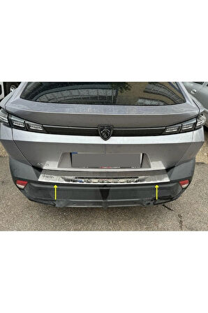 Peugeot 408 Krom Set 2022> 6 Parça Paslanmaz Çelik (Yan Kapı Çıtası + Arka Tampon + Bagaj İç Eşiği)