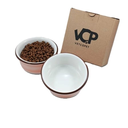 Raccoon Turnet Serisi Kırmızı Kedi – Köpek Seramik Mama ve Su Kabı 300 Ml