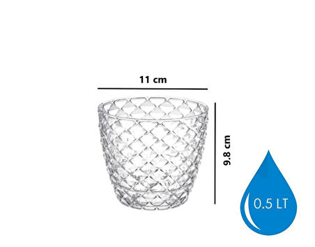 Omnipazar SO-KAP1 Kapadokya Dekoratif Plastik Saksı 0.5 Litre No 1 