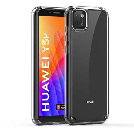 Smcase Huawei Y5P Kılıf Gard Darbe Korumalı Silikon  Nano Ekran Koruyucu