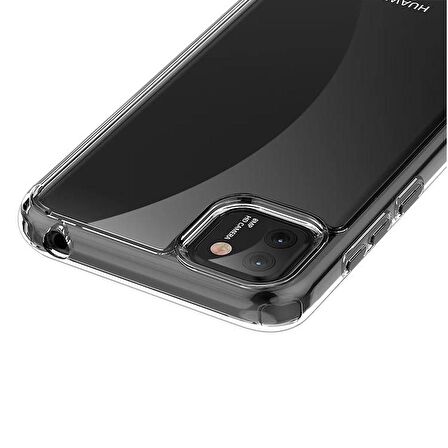 Smcase Huawei Y5P Kılıf Gard Darbe Korumalı Silikon  Nano Ekran Koruyucu