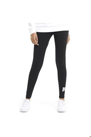 Kadın Siyah Essentials Logo Spor Günlük Tayt Vo58683201