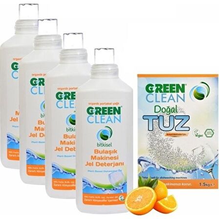 U Green Clean Bulaşık Makinesi Jel Deterjan 4'lü Paket Ve Tuz