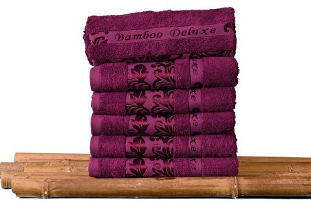 Bambu Havlu, %100 Organik, Bambu, Havlu Seti, 50x90 cm - 6'lı Paket, Premium, Ultra Yumuşak, Dekoratif