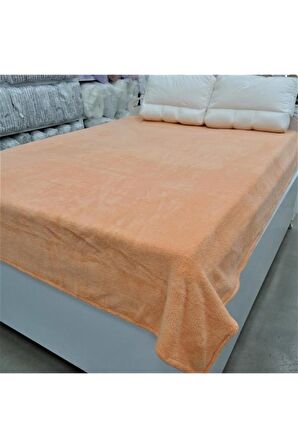 Wellsoft Televizyon Battaniyesi Peluş Battaniye Çift Kişilik 220*230 Sütlü Kahve