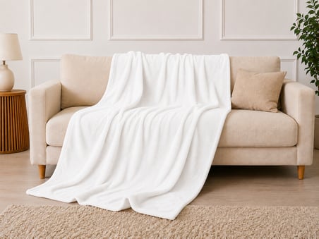 Mulberry TV Battaniyesi Polar Battaniye Beyaz 100 x 170 cm