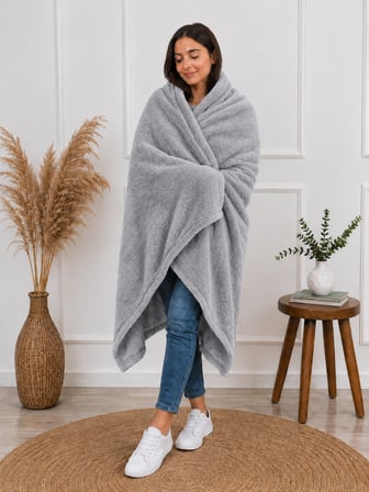 Mulberry Tek Kişilik Polar Battaniye Gri 100 x 170 cm