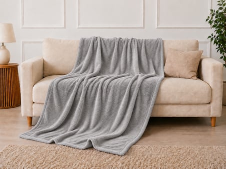Mulberry Tek Kişilik Polar Battaniye Gri 100 x 170 cm