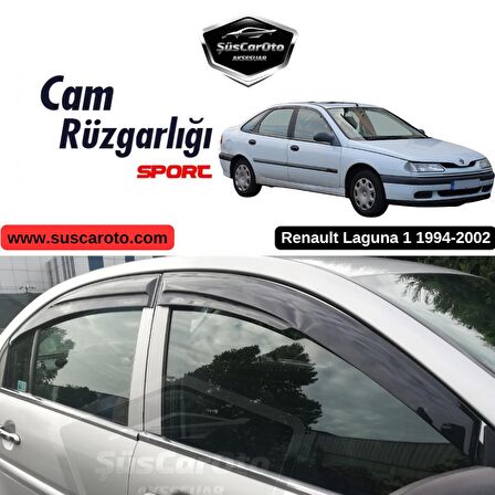 Renault Laguna 1 1994-2002 Uyumlu Mugen Cam Rüzgarlığı Seti Piano Black 4'lü İthal