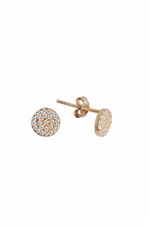 Daire Motifli 925 Ayar Gümüş Küpe - K074701