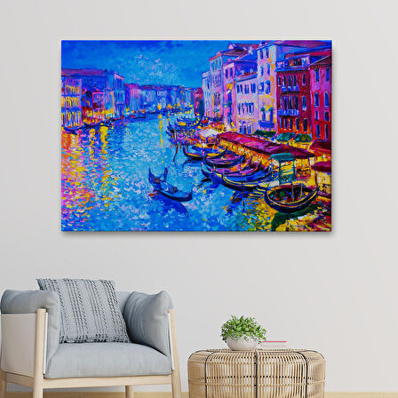 Harita Sepeti Rusya Neva Nehri Manzarası Duvar Tablosu-1207