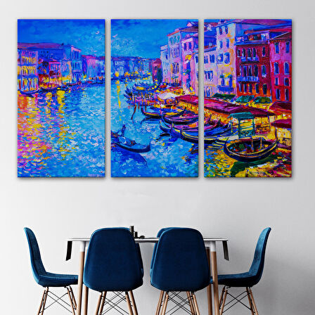 Harita Sepeti Rusya Neva Nehri Manzarası Duvar Tablosu-1207