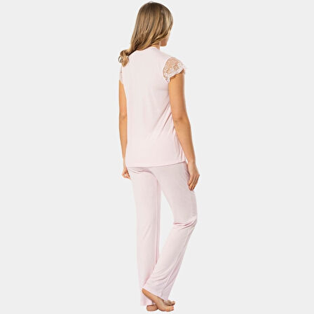 Dantelli Pijama Takımı 3197/Pembe