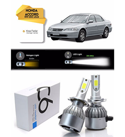 Honda Accord Kısa Far Led Xenon Şimşek Etkili 1999 -2003 Arası